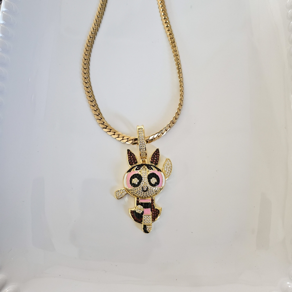 Gold plated stainless steel Powerpuff girls Necklaces - Picture 7 of 7